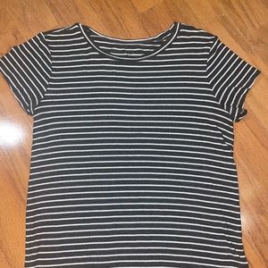 black and white striped crop